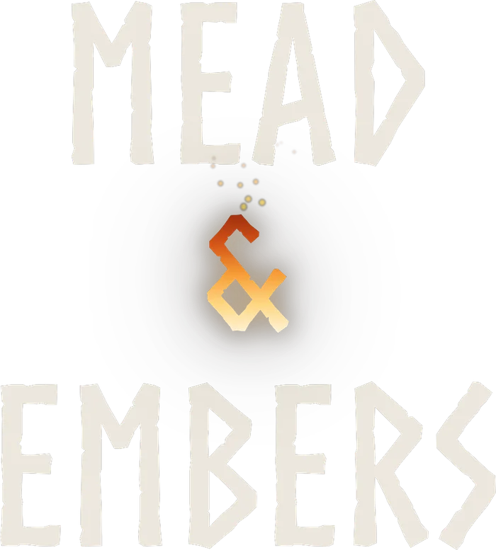 Mead & Embers logo, stacked