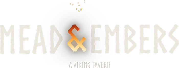 Mead & Embers logo with subtitle “A Viking Tavern”