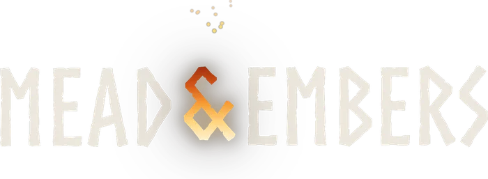 Mead & Embers logo, single line